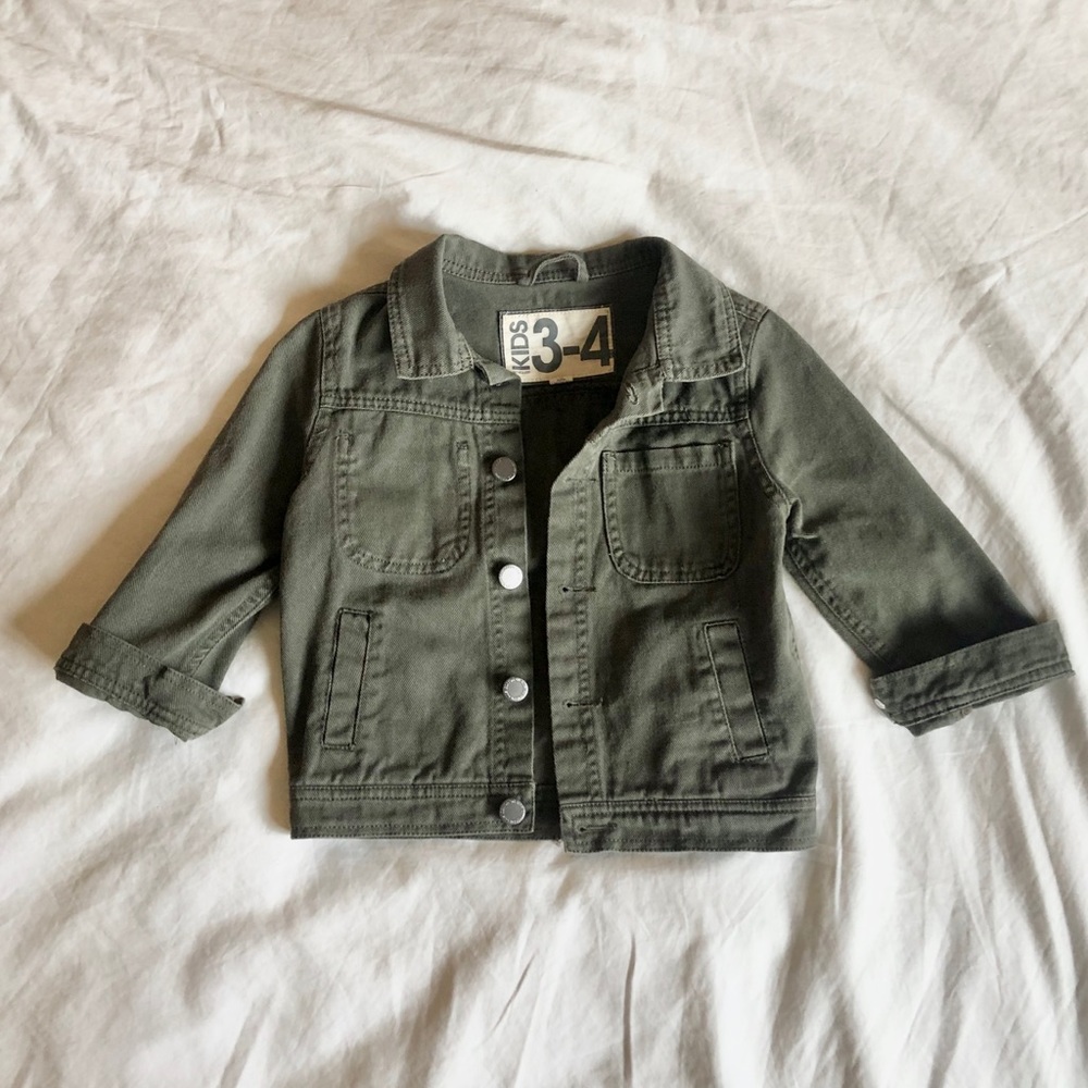 Unisex Denim Jacket - Army Green